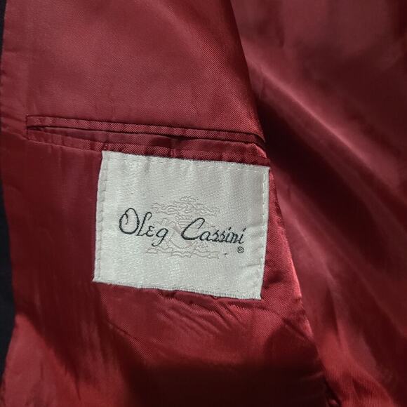 Oleg Cassini Wool Blazer Mens Ventless 2 Button Suit Jacket Sport Coat Size 41 R - Picture 5 of 8